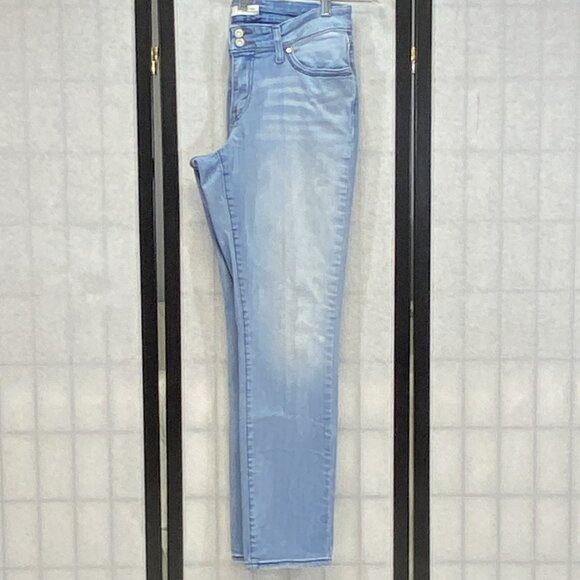 Levi's 529 Curvy Straight Leg Mid Rise 10 Stretch Faded Light Wash Denim Jeans - Picture 5 of 14